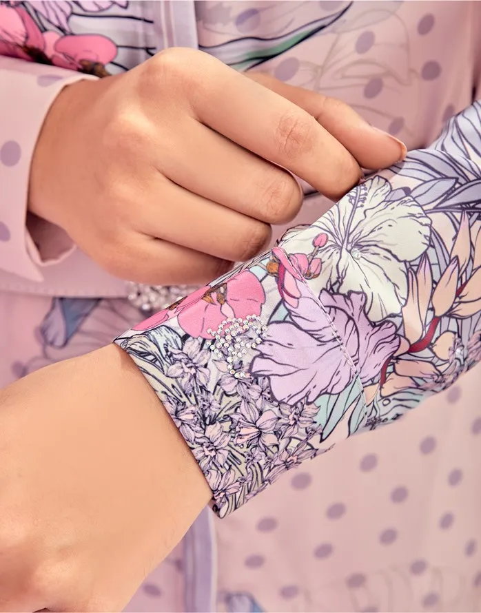 SIPO 2023 Muslim Women Long Modesty Dress Set Satin Silk Floral Print Side Pockets Belt Two Piece Modesty Modest Clothing Set