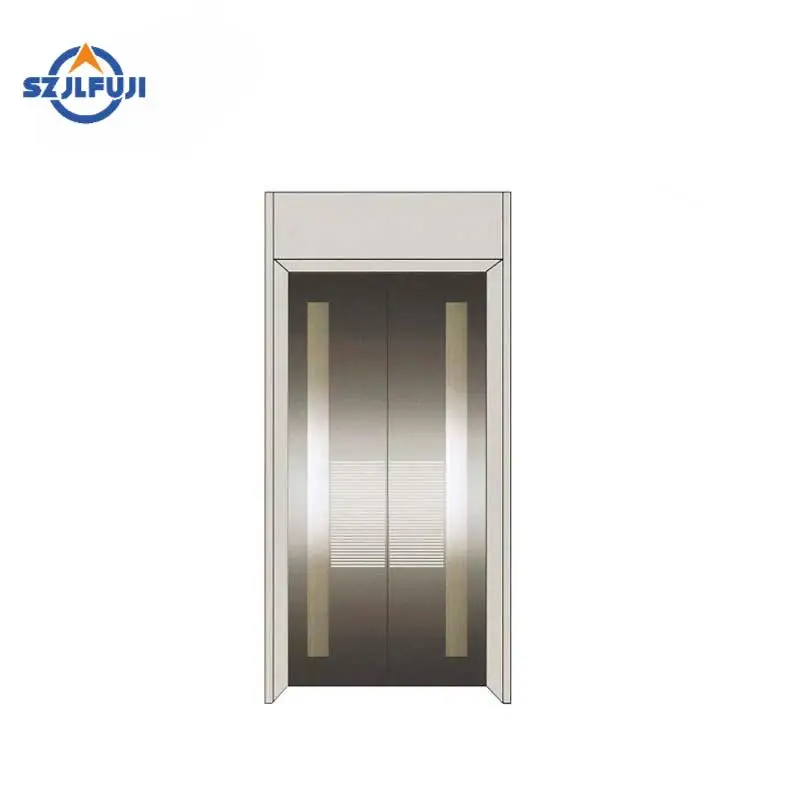 Top-selling door panels Elevator Cabin Car Mirror Etched Landing Door Panels with Jamb Frame Passenger Elevator Liftdoor Panels