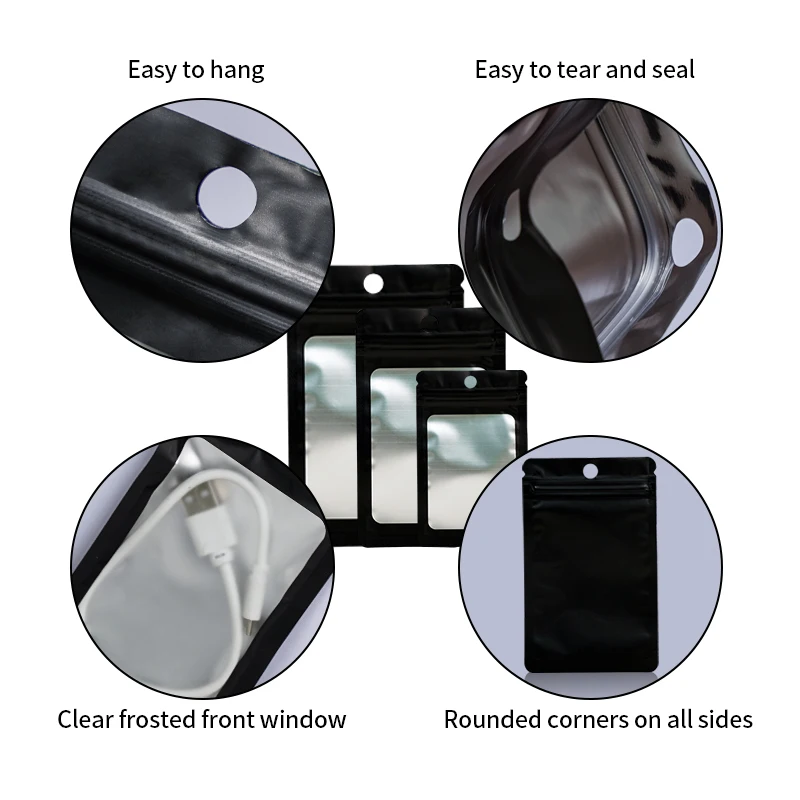 Opp clear packaging laminated plastic bags resealable bags custom plastic bag transparent with logo plastic