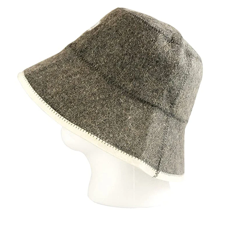 Custom Embroidery Logo Wool Sauna Bucket Hat
