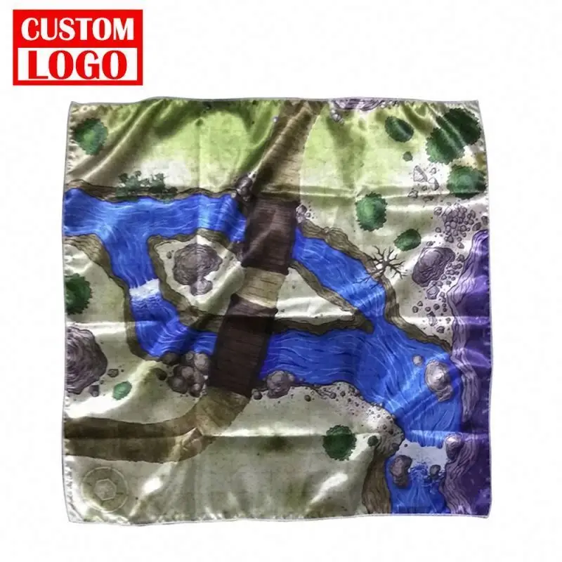 Cheap Customized Solid Color Blank Personalized Gifts Satin Bandanas