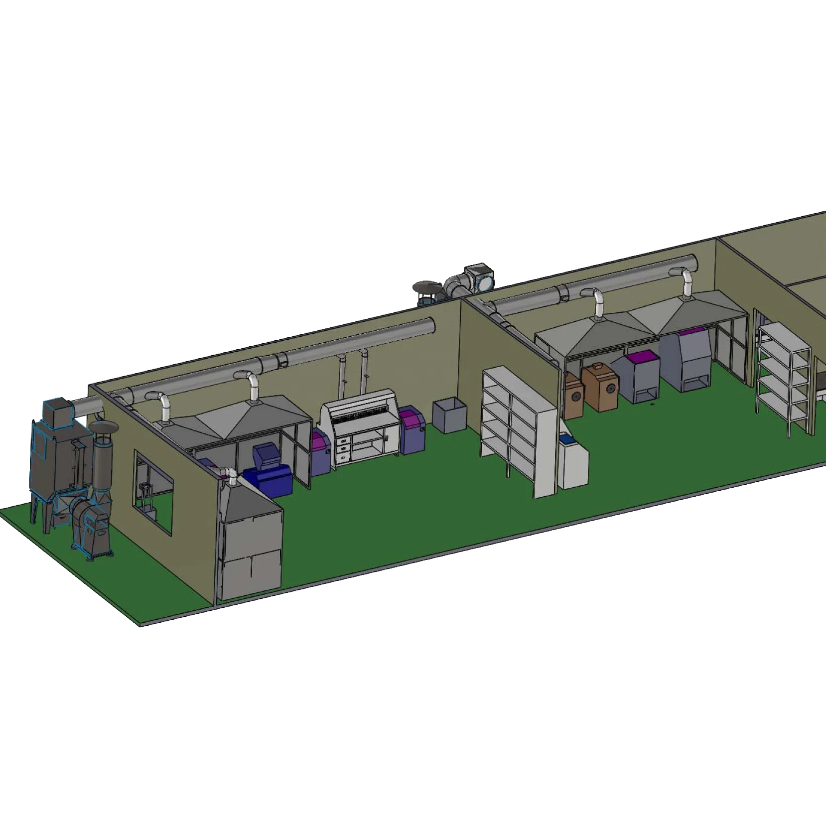 Лабораторная система удаления дыма и пыли для сбора образцов
