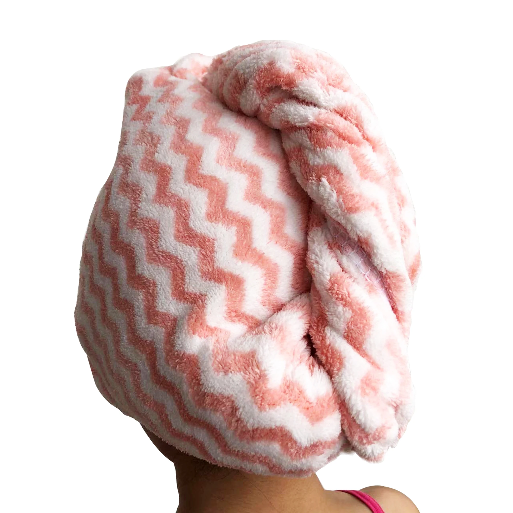 Super Absorbent Customized Logo Women Coral Fleece Dry Hair Turban
