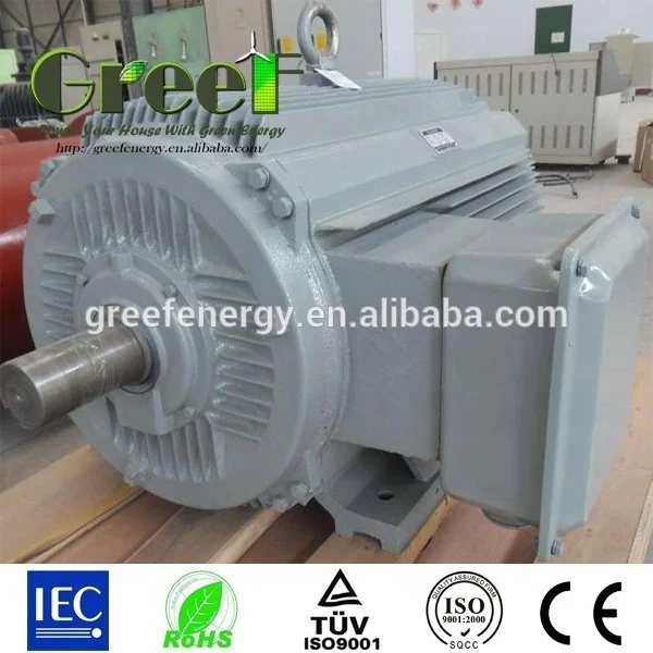 on grid 50kw 500rpm alternator 3 phase AC 50hz/60hz PMG permanent magnet synchronous permanent generator for hydro system
