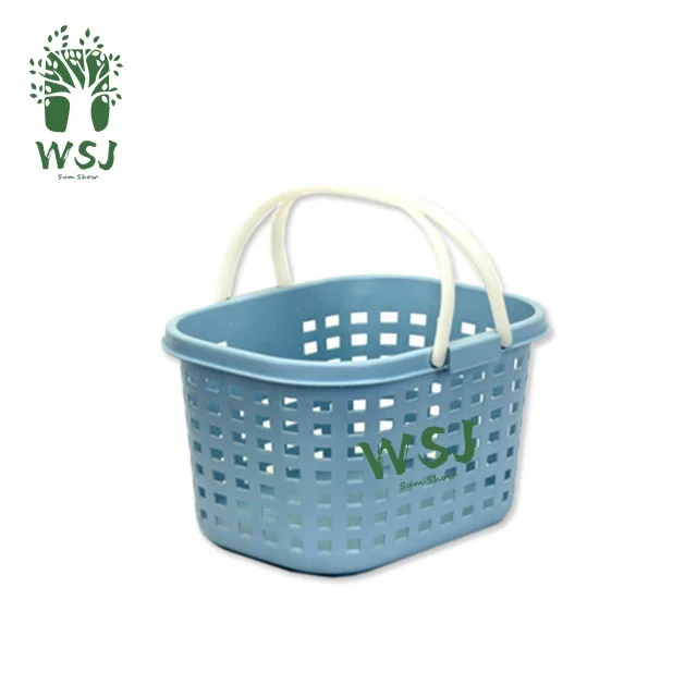Manufacturer Grocery Goods Food Plastic Shopping Basket Storage with Hand for Supermarket Hot Sales Products