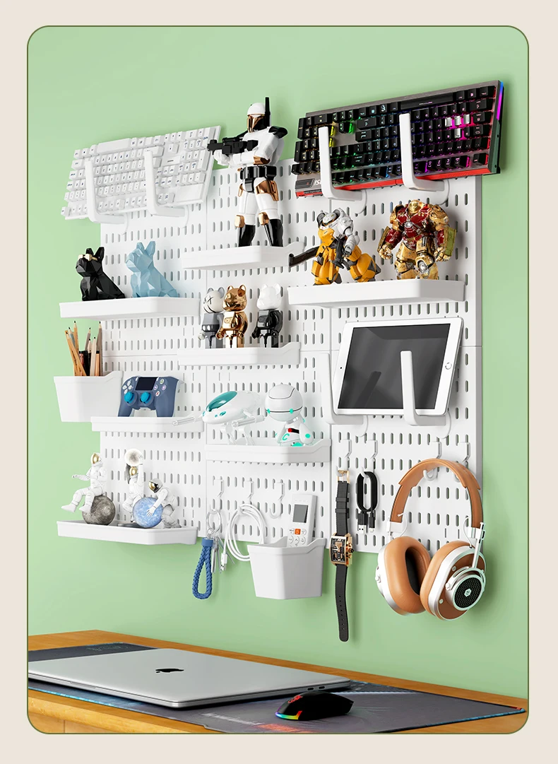  Pegboard Combination Kit Modular Hanging for Wall Organizer Crafts Organization  Ornaments Display Nursery Storage_11