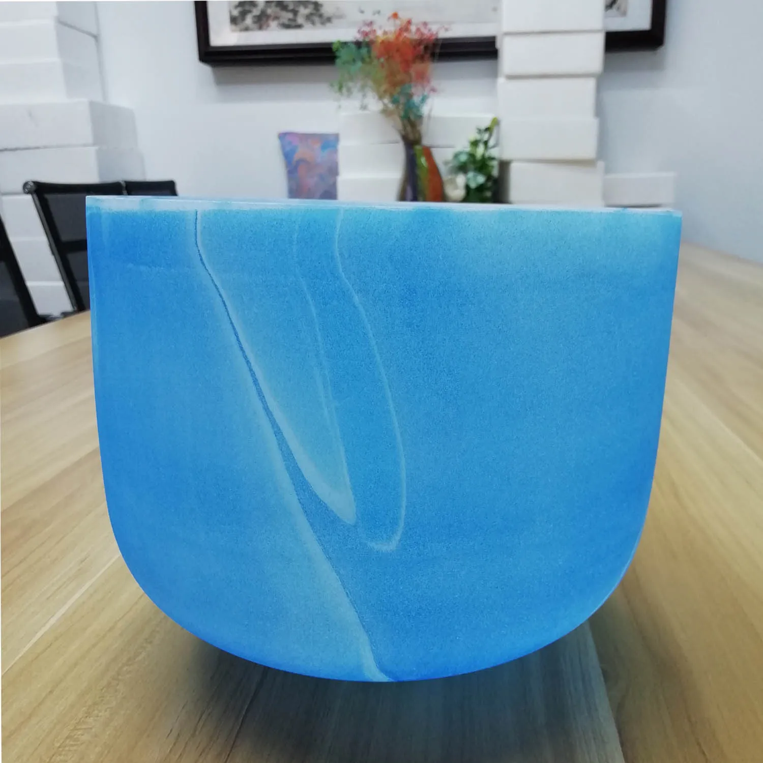 Colorful Ringchant  8 inch Chakra Quartz Crystal singing bowls