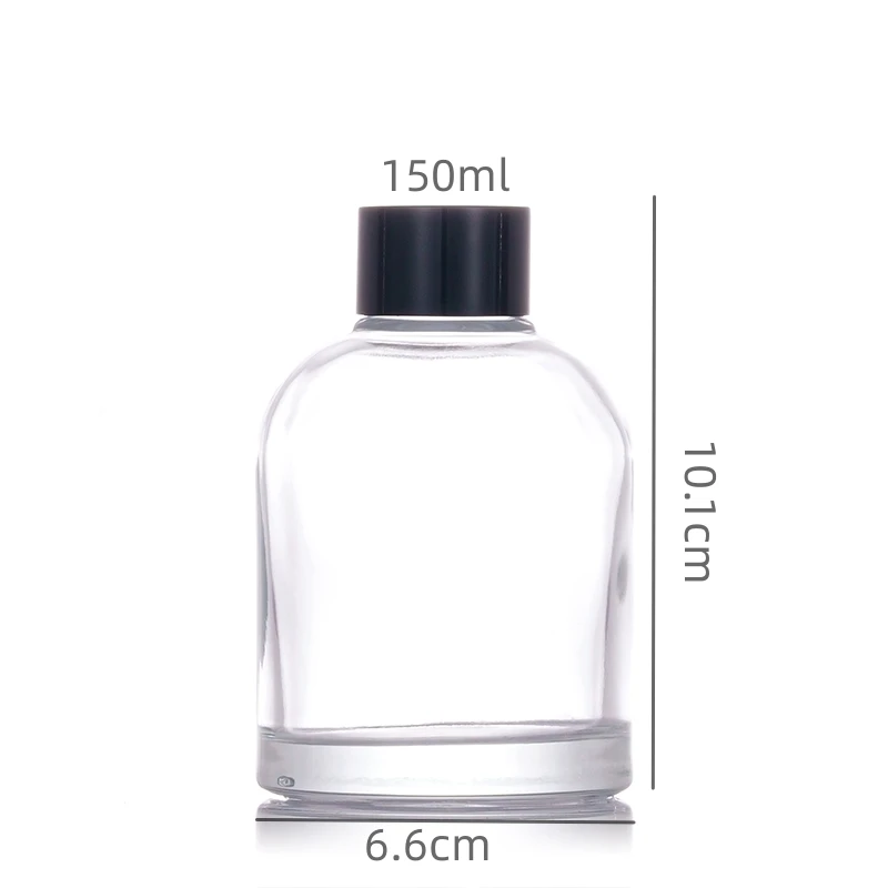 New arrivals 150ml aroma bottle custom yellow color glass bottle reed diffuser bottle with screw lid