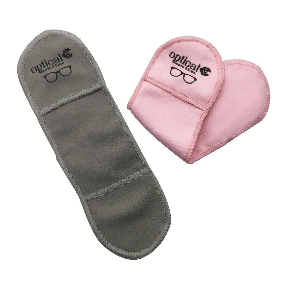 New Arrival Suede Microfiber Finger Glasses Cleaning Cloth Silk-Screen Printed Eyeglasses Cleaner