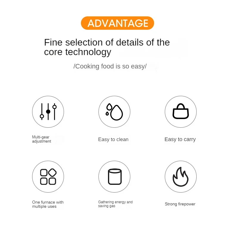 High Quality Outdoor Portable Tabletop Gas Stove with Storage Case IGT Windproof Stove Camping Picnic BBQ Folding Cass Stove