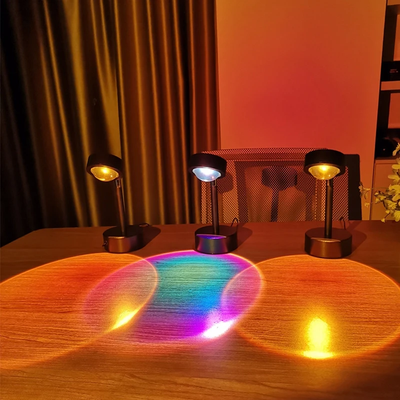 Bedroom Usb Sunset Lamp Sun Rainbow Sunset Projector Lamp Night Light Led Sunset Projection Lamp For Home Decoration