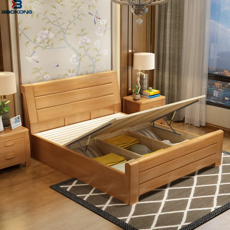 Modern King Size Crown  Storage Adjustable  Bed With Drawers