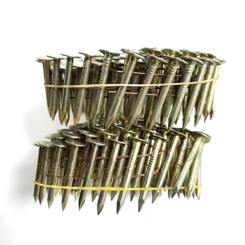 Made in China  304 stainless steel Factory 2 1/4 inch screw spiral shank coil nails pallets coil nails Clavos Helicoidal