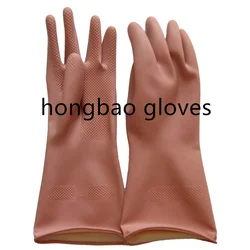 33cm korea 93g L pink  high quality kitchen waterproof gloves  rubber washing hand  glove household cleaning  latex gloves