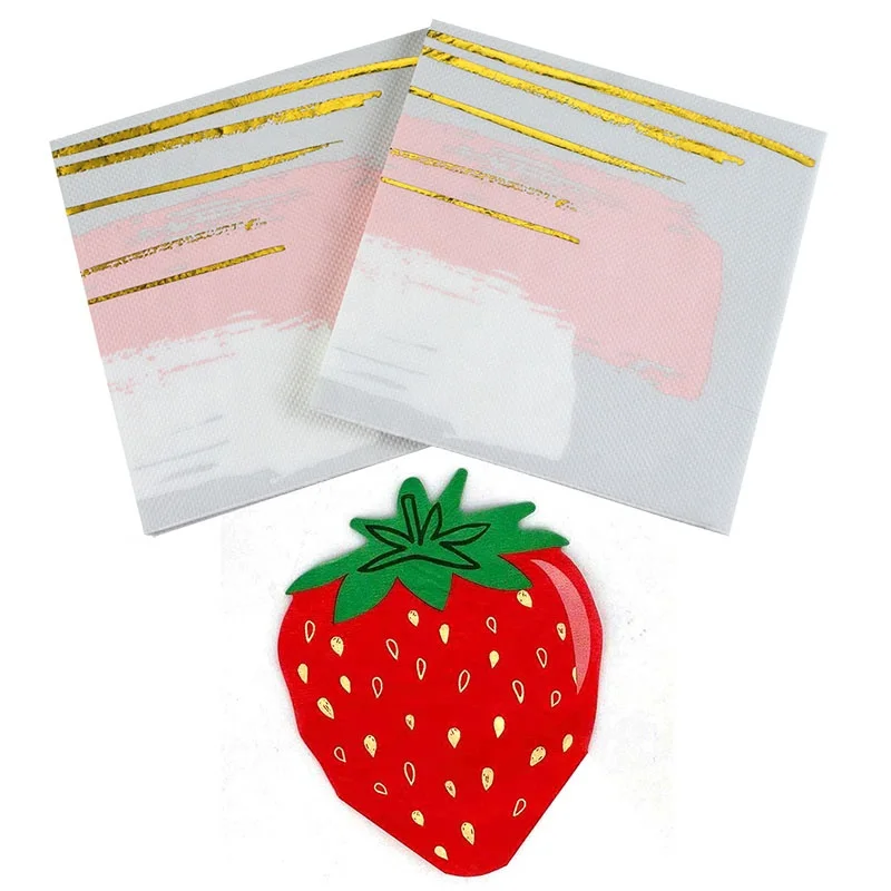 2 ply 3 ply Custom rectangle or shaped High quality foil stamping paper party napkins tissue 33*33