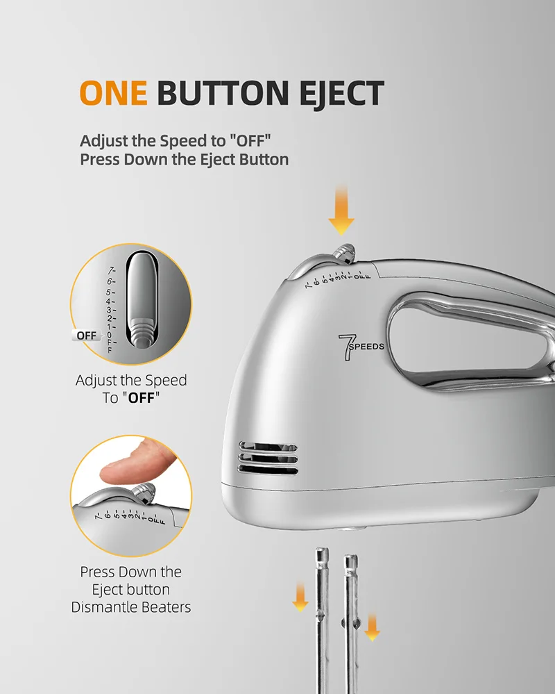 American Best Brand Kitchen Automatic Stir Handsfree Hands Free Auto Food Electric Soda And Cake Bakery Flat Beater Hand Mixer