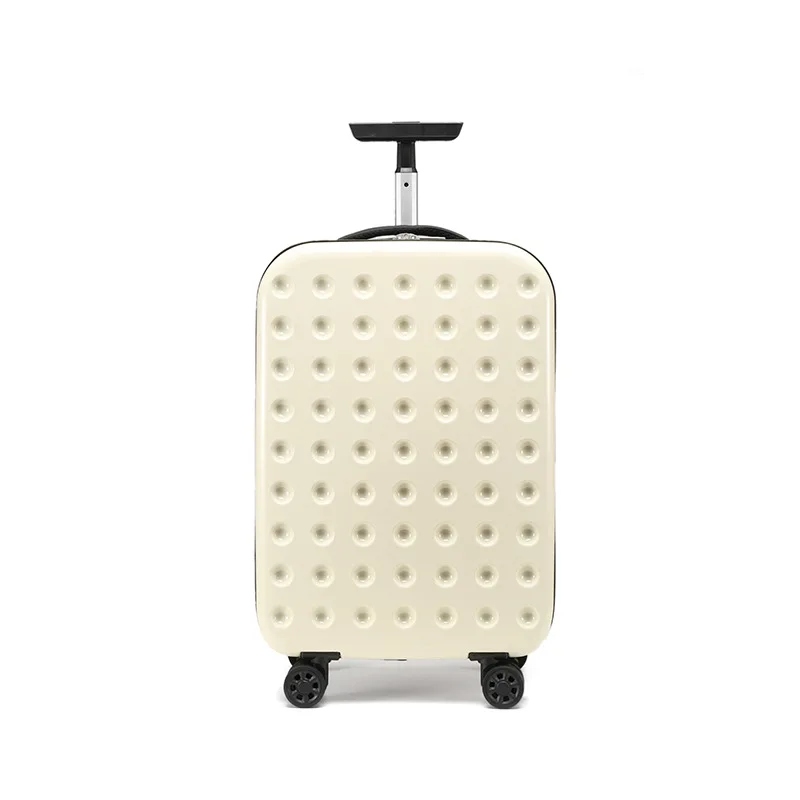 luxury latest designed silent wheel trolley business travel luggage set multi-functional following suitcase