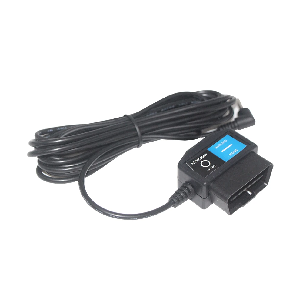 Кабель питания OBD мини-USB-порт OBD2 кабель для Dash-камеры режим Acc с переключателем адаптер зарядного устройства жестким кабелем 12 В на 5