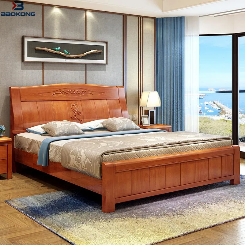 2021 г. новейший дизайн кровати современная мебель из натурального бука для дома и