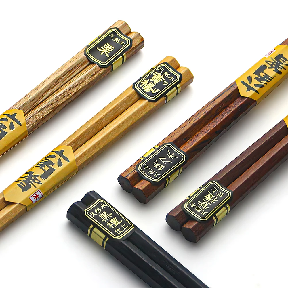Wholesale Hexagon Wooden Chopsticks Reusable Chinese Food Sticks Sushi HAshi