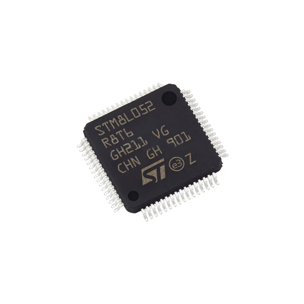 Оригинальный чип Stm8l052 Ic Mcu 16 МГц/64kb Flash Lqfp-64 8-битный микроконтроллер Stm8l052r8t6