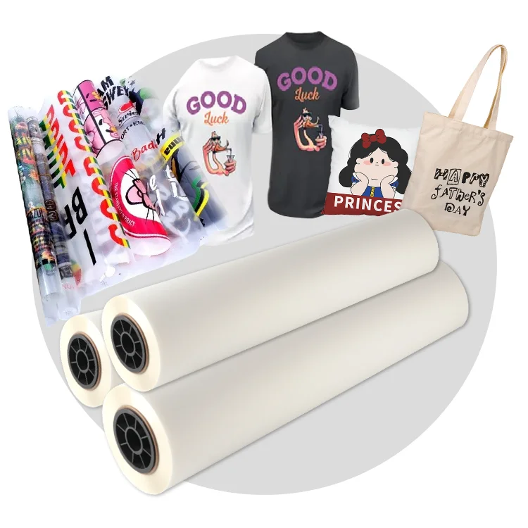 Wholesale High Quality 13X19 Double Matt 60Cm Hot Peel Transparent A3 Plus A4 Heat Transfer Dtf Paper Film Roll