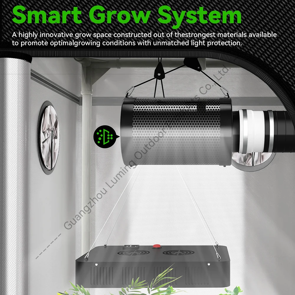 LUMING Factory Outlet Greenhouse Growing Tent Convenient Installation Easily Assembled PVC Grow Box Set Home Use Metal