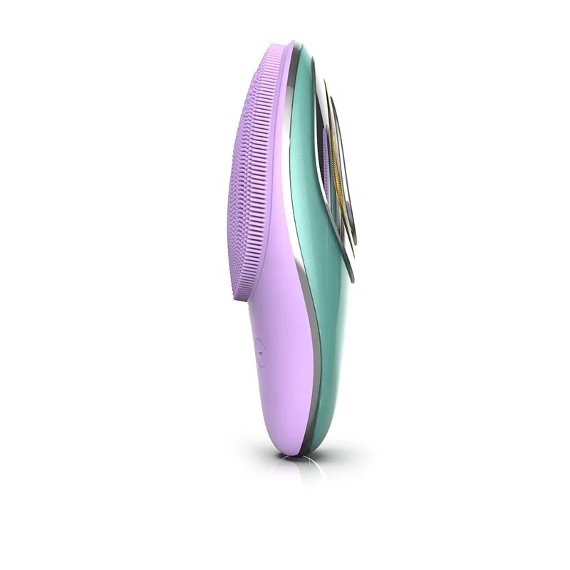 top selling products 2024 face cleaning brush facial cleansing device with silicone brush Sonic EMS Vibration red light therapy