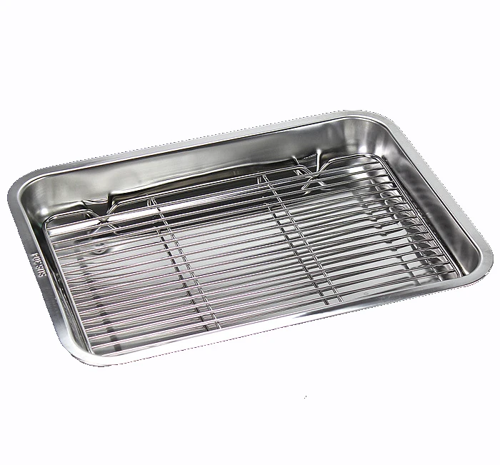 Food Grade 304 Stainless Steel Wire Rack / Oven BBQ grill Grate Mesh Oven Grid