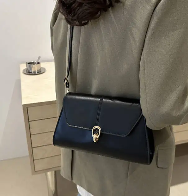 2024 Woman Bags Luxury Handbags Vintage PU Designer for Ladies Wholesale Fashion Square Shoulder Bag with Lock Decoration