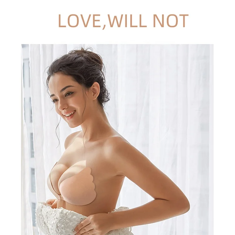 Angel Wings Self-Adhesive Underwear Strapless Breathable Sticky Push-up Silicone Invisible Bra For Wedding dress