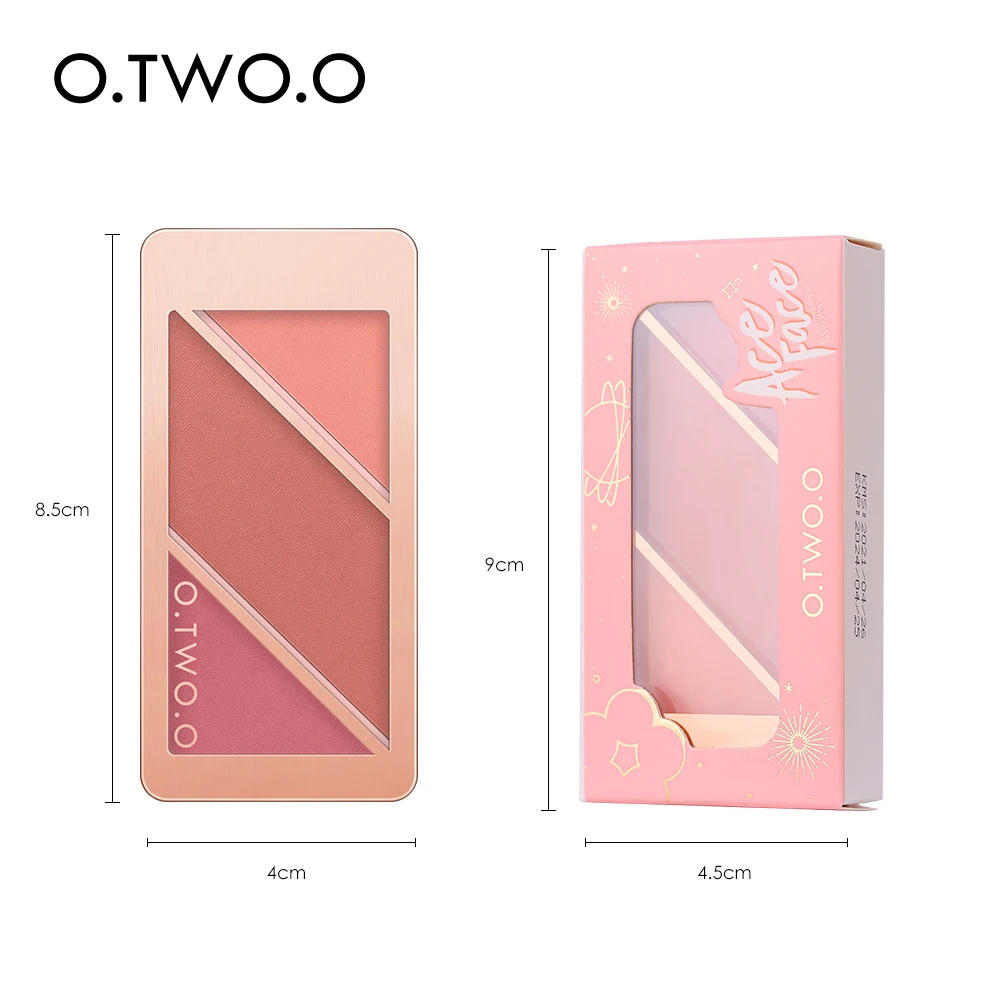 O.TWO.O New Arrival 3 IN 1 Makeup palette Blusher Highlights Shadows 4 types of colors blusher palette