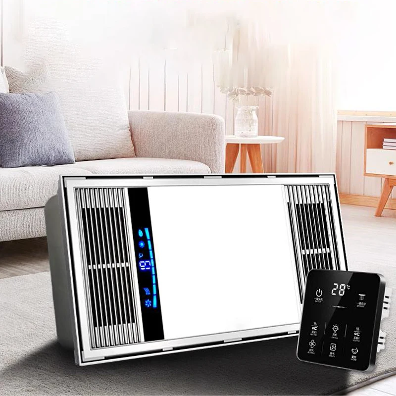 Оптовая продажа Потолочная установка интегрированный потолочный ветер светодиодный светильник для ванной комнаты многофункциональный нагреватель 300*600 мм