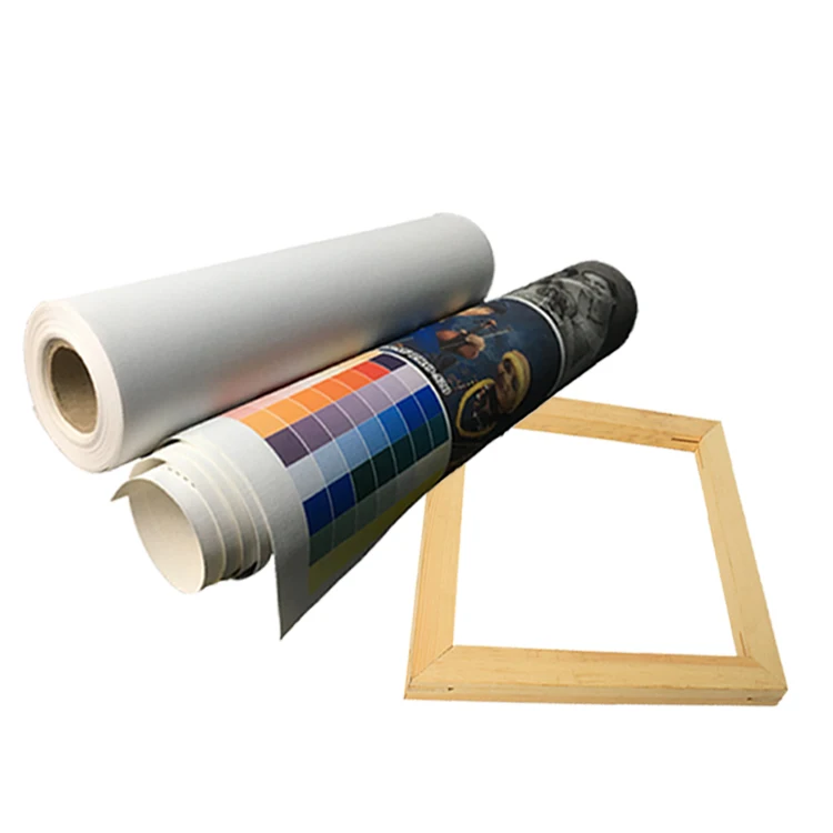 Pigment Matte 100% cotton Inkjet printed blank stretched canvas roll