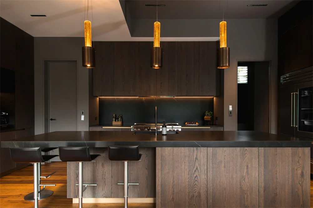 High end custom supplier cheap price modern japanese style mdf solid wood Storage kitchen cupboard design