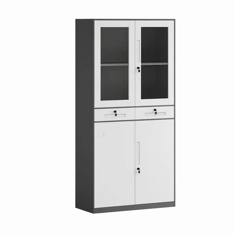Fireproof Metal File Cabinet with Lock Doors & Adjustable Shelves Filing Cabinet office furniture