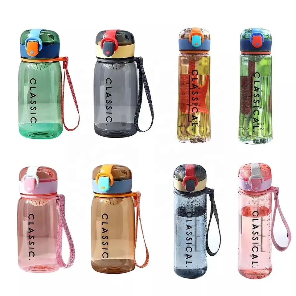 Hot Sale Plastic Sport Cups Fitness Tritan Drinking Bottle Bicycle Gym Plastic Cute Kids Water Bottle with Tea Infuser