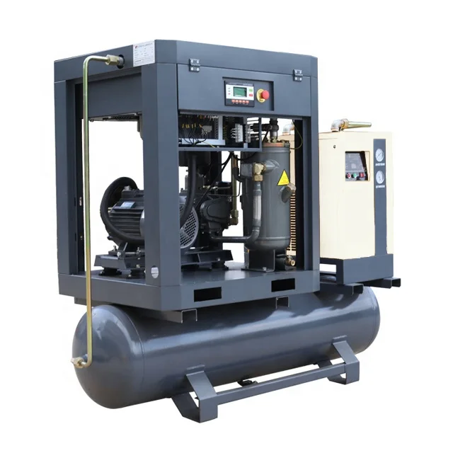 Винтовой воздушный компрессор 15KW / 20HP 8Bar с низким энергопотреблением и встроенным воздушным компрессором баком сушилко