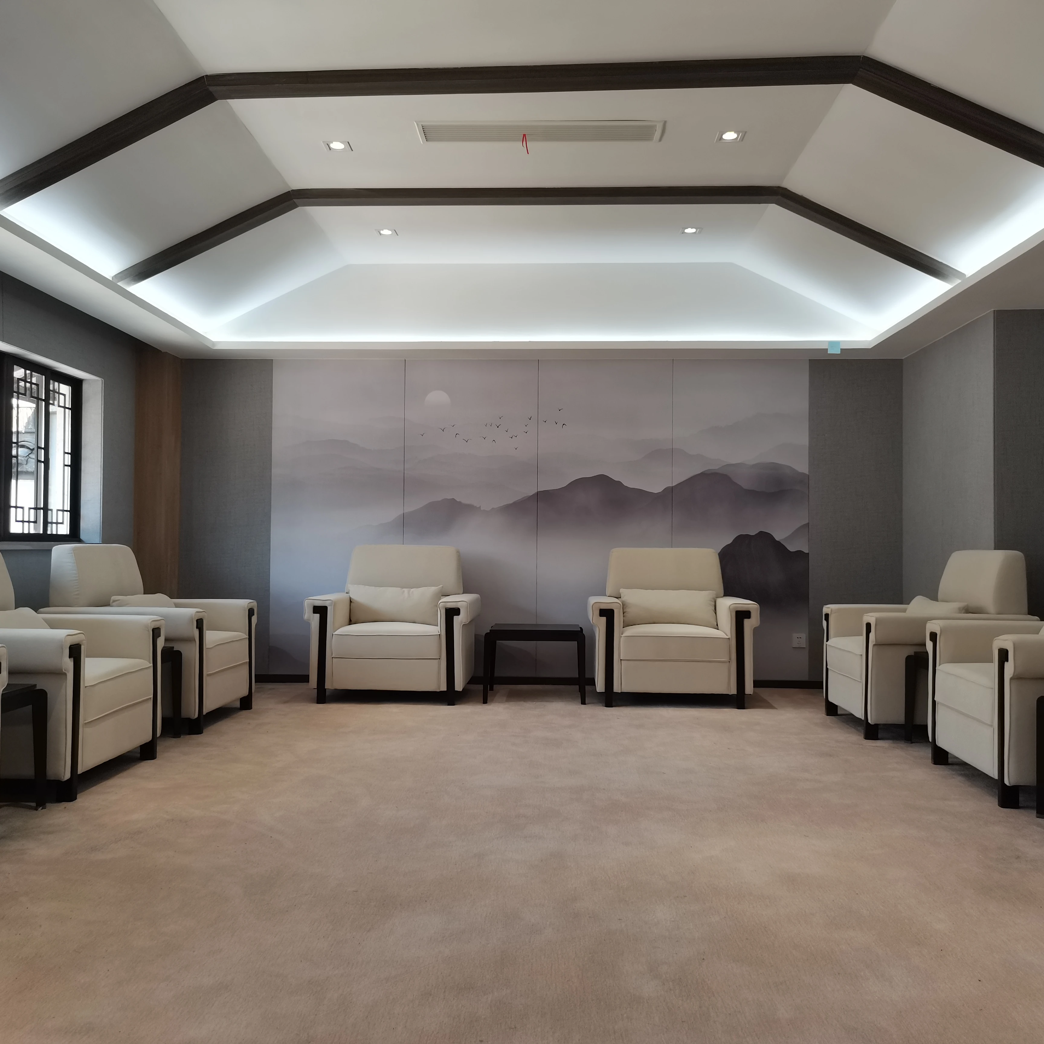 Modern Design Office Furniture High-Level Executive VIP Reception 1-Seater Leather Sofa Set for Living Room Use