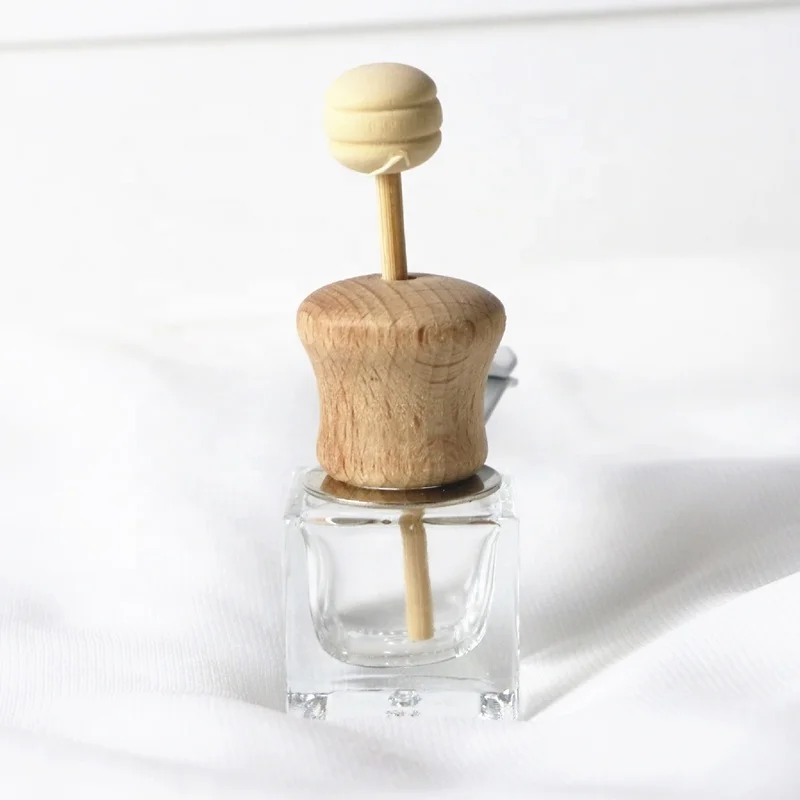 Finru Factory Direct Wholesale Essential Oil Fragrance Diffuser 5ML Square Glass Bottle Car Vent Clip Air Conditioner Freshener