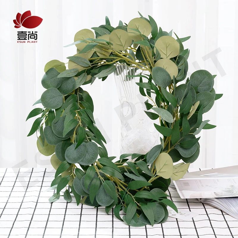 Artificial Eucalyptus Leaves Vines Eucalyptus Garland Leaves Handmade Garland Greenery Wedding Backdrop Arch Wall Deco LE0097