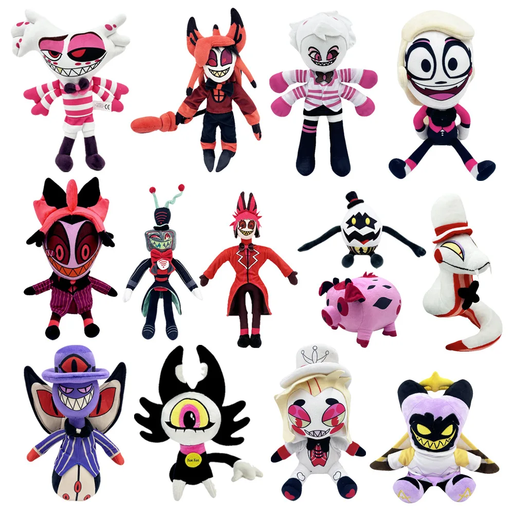 Newest Product  Hazbin Hotel Alastor Plush Toys Hell Plushes Game Anime Peluche De Hazbin Hotel Alastor Plush Toy
