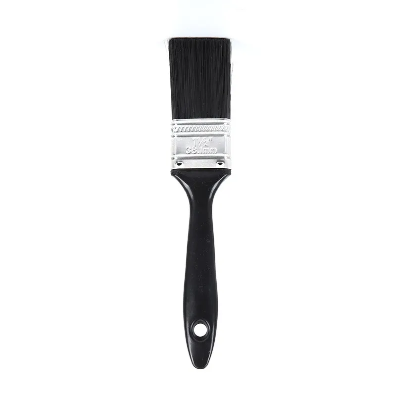Manufacturers wholesale good quality natural nylon hair oil painting brushes black flat paint brush