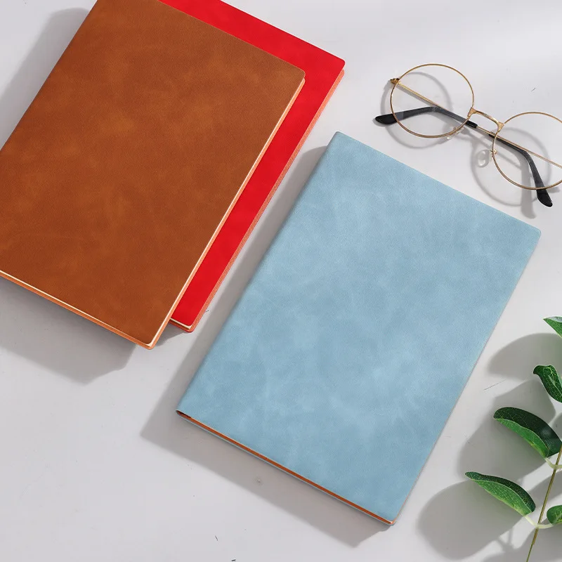 JW855 Customized A5 Soft PU Cover Notebook PU Planner Promotional Business High Quality Leather Diary Leather Book Cover