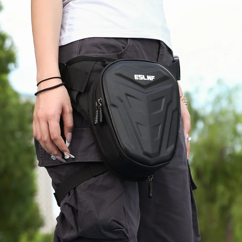 EVA Hard Shell Waterproof Waist Leg Bag Crossbody Motorcycles Leg Bag for Riding Travel Climbing