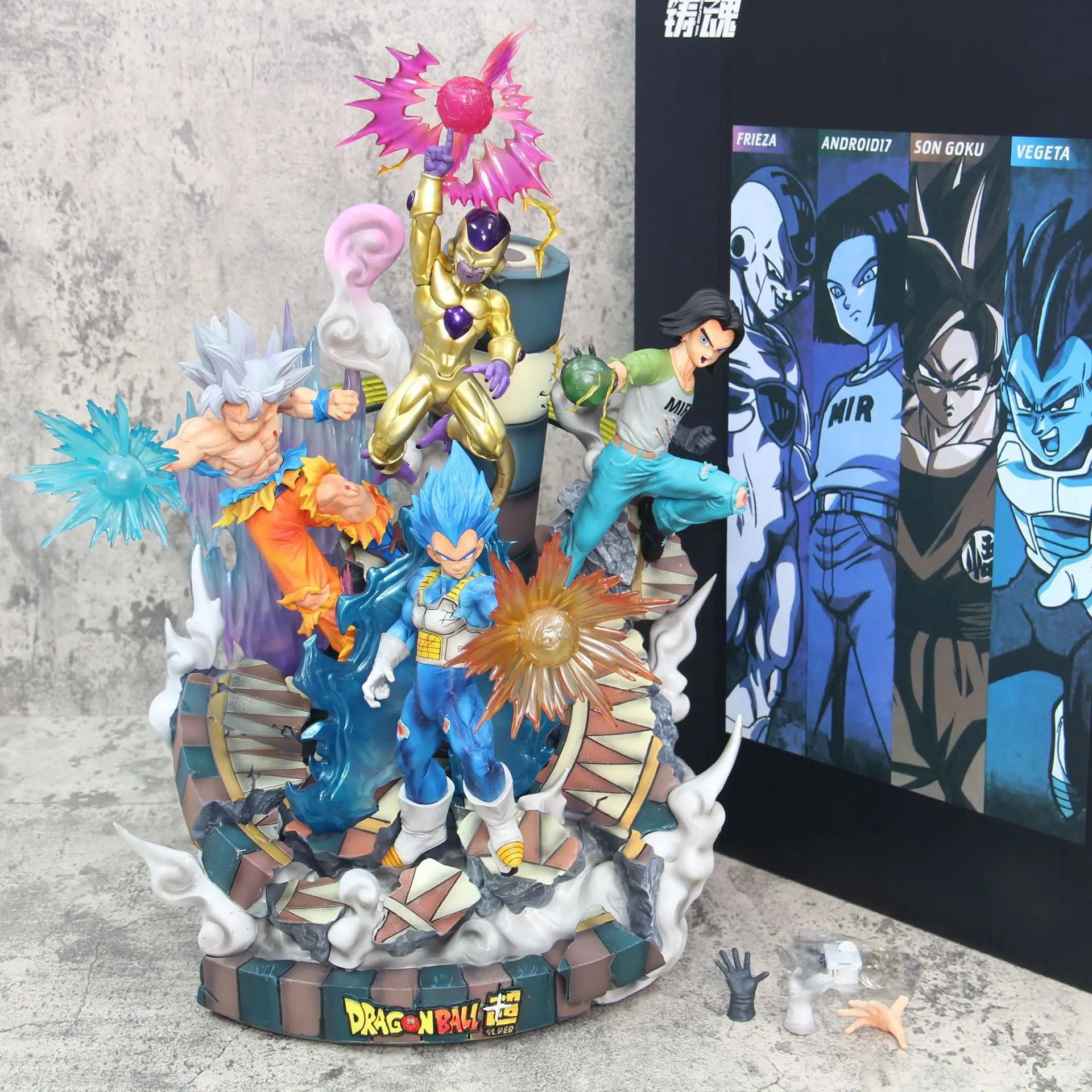 Hot Japanese anime 52cm GK Dragon Balls Chikara no Taikai Tournament of Power Goku Vegeta Frieza Android 17 Action Figure