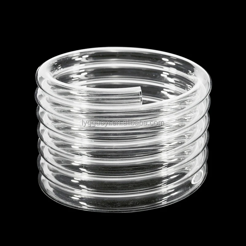 high-temperature spiral quartz glass tubing pyrex pipes for sale