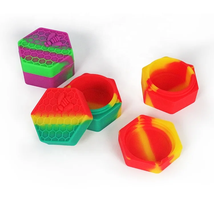 Colorful 25-26ml Good Quality Silica Gel Solid Electronic Cigarette Fume Oil Container Silicone Storage Box