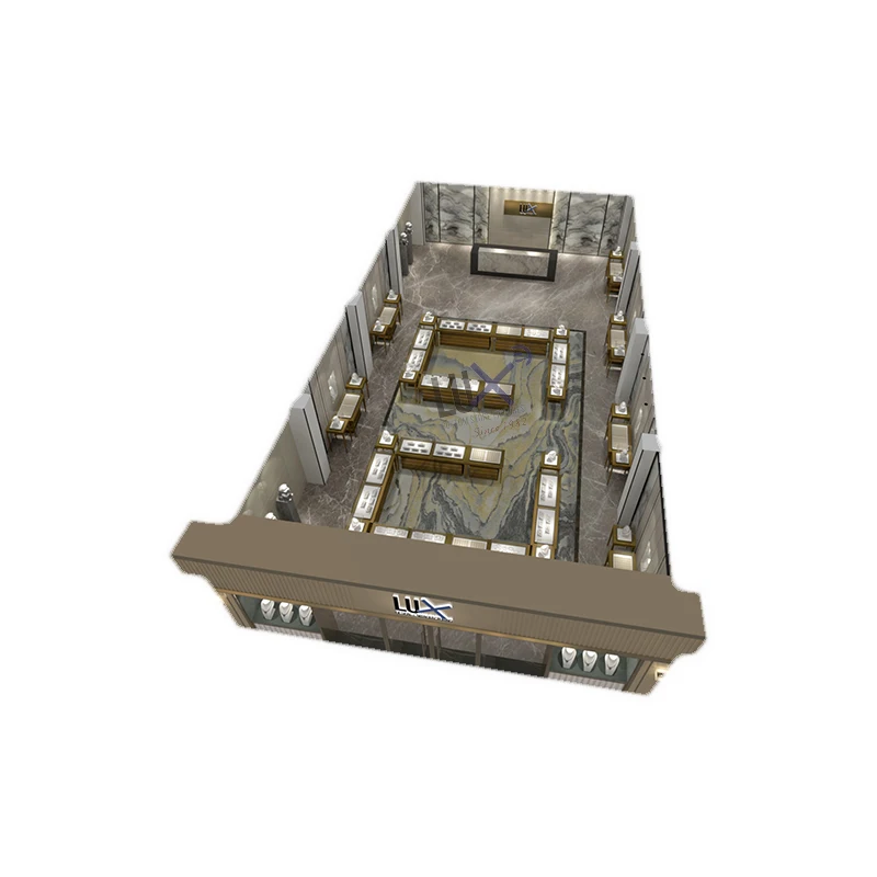 Роскошная современная мебель люкс-дизайна для ювелирных магазинов с стеновым шкафом из МДФ беспошлинного