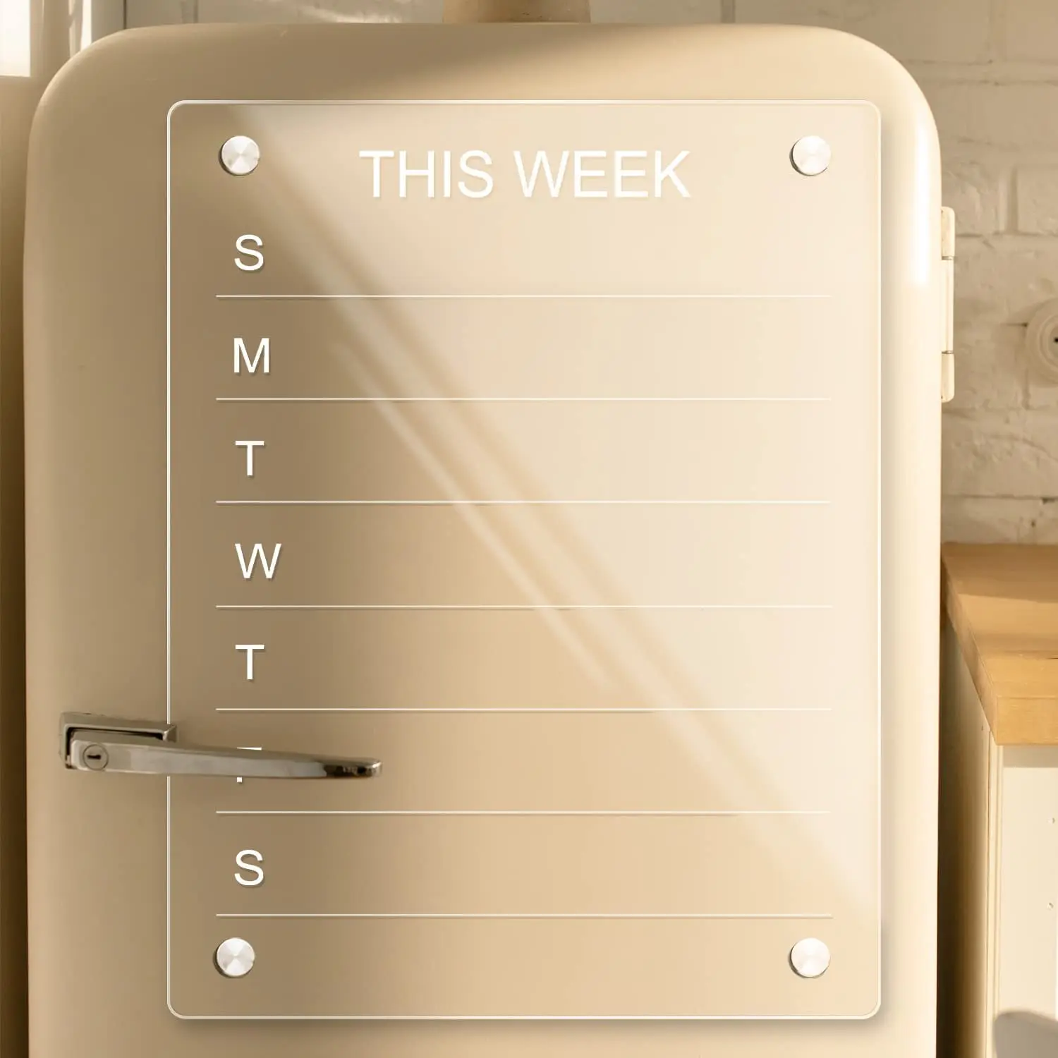 Weekly Calendar Plannercustom Logo Portable Fridge Calendar Dry Erase Acrylic Magnetic Whiteboard For Refrigerator